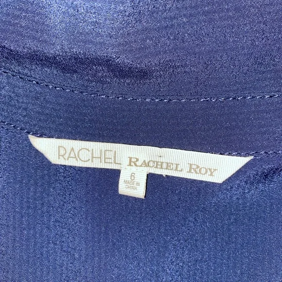 Rachel by Rachel Roy button up shirt dress, unique colorful print, sz 6 - Picture 8 of 9